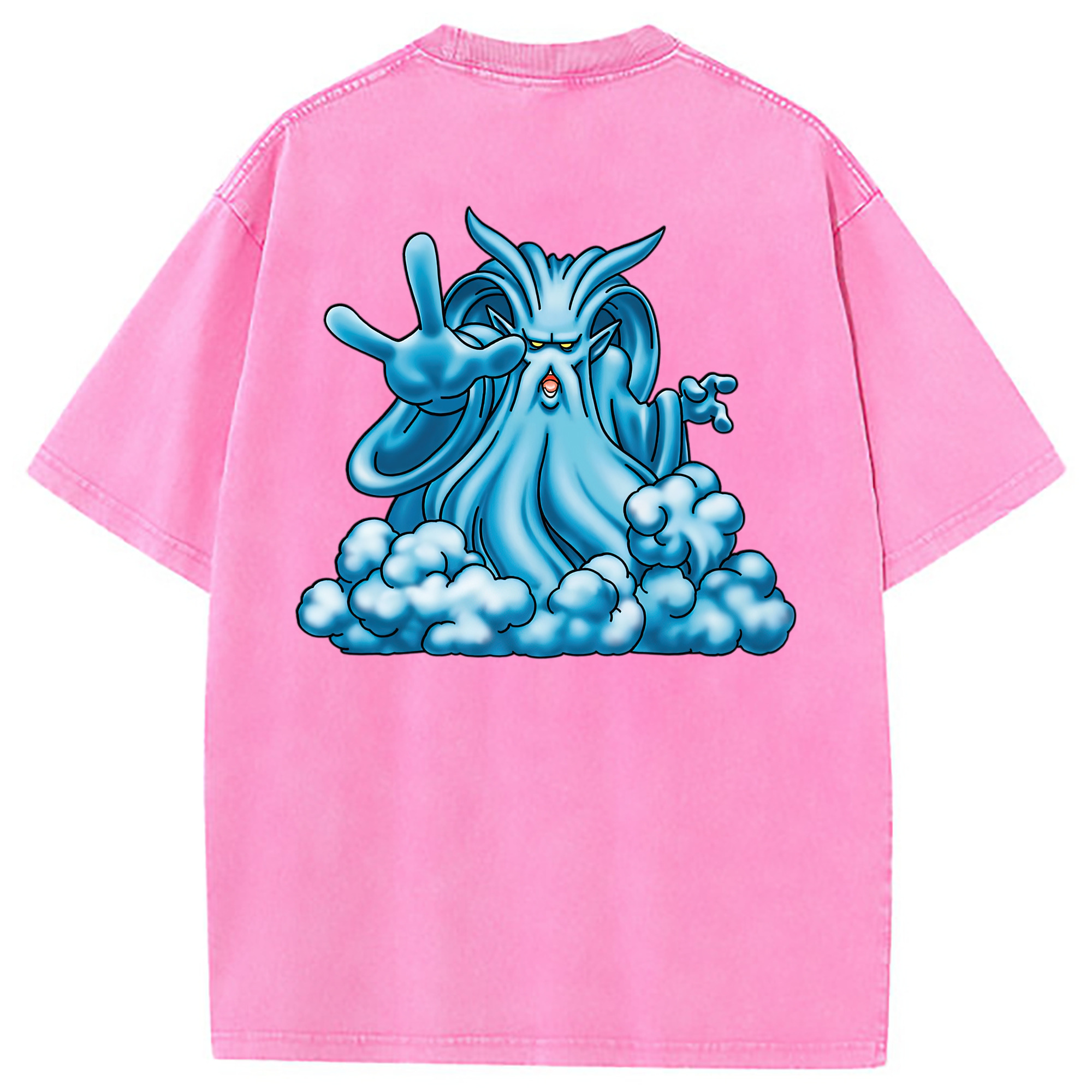 （画像用） ドラゴンクエスト Doragon Kuesuto Dragon Quest 綿100% ヴィンテージ風 半袖Tシャツ（背面プリント）